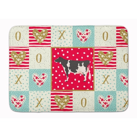 Carolines Treasures 19 x 27 in. Holstein Cow Love Machine Washable Memory Foam Mat CK5249RUG